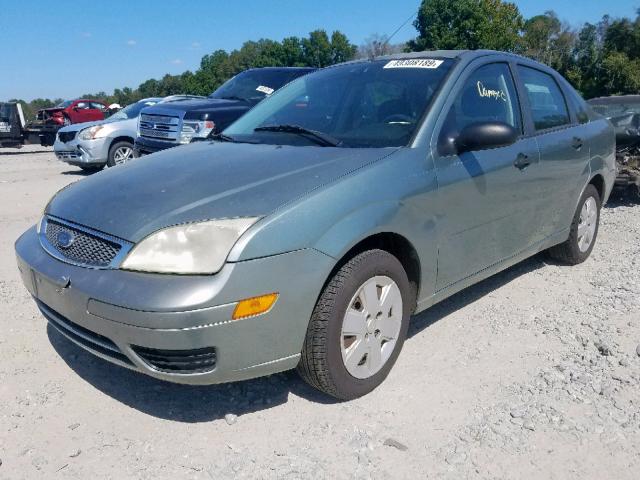 1FAHP34N56W124802 - 2006 FORD FOCUS ZX4 GREEN photo 2