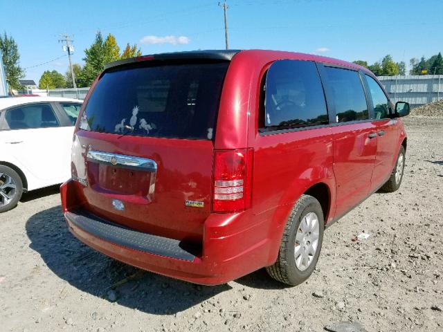 2A8HR44H58R658679 - 2008 CHRYSLER TOWN & COU MAROON photo 4