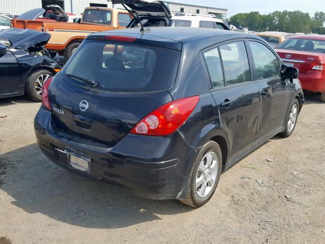 3N1BC13E67L388963 - 2007 NISSAN VERSA S BLACK photo 4