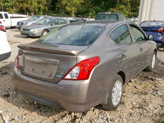 3N1CN7AP8FL868510 - 2015 NISSAN VERSA S GRAY photo 4