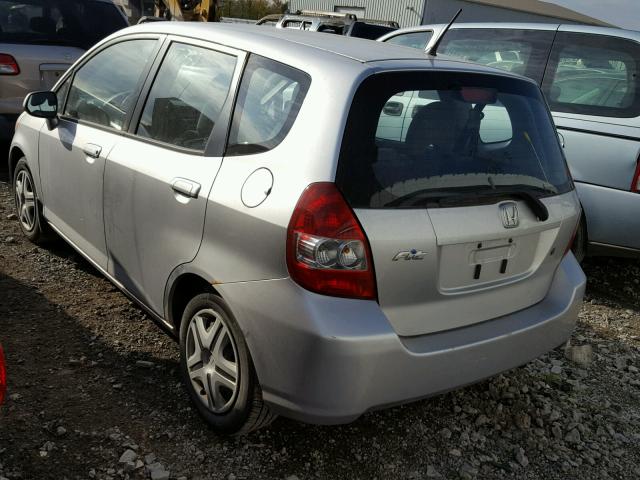 JHMGD38427S817222 - 2007 HONDA FIT SILVER photo 3