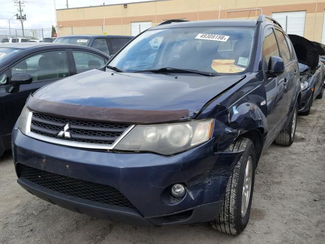 JA4MT31X37Z602946 - 2007 MITSUBISHI OUTLANDER BLUE photo 2