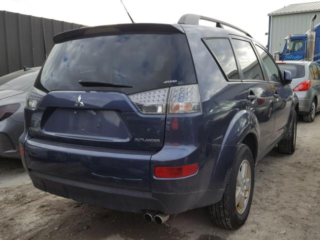 JA4MT31X37Z602946 - 2007 MITSUBISHI OUTLANDER BLUE photo 4