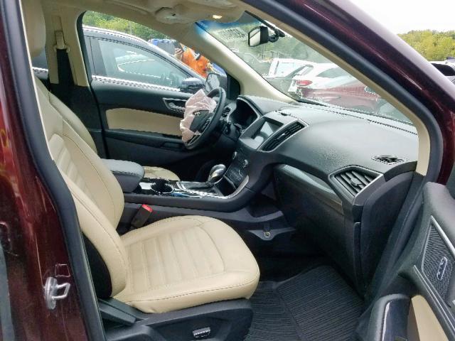 2FMPK4J80JBC24272 - 2018 FORD EDGE SEL BURGUNDY photo 5