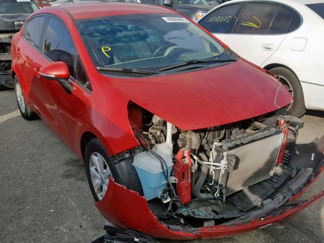 KNADN4A30D6100909 - 2013 KIA RIO EX RED photo 1