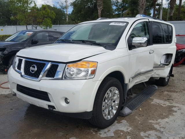 5N1BA0NF1FN600732 - 2015 NISSAN ARMADA PLA WHITE photo 2