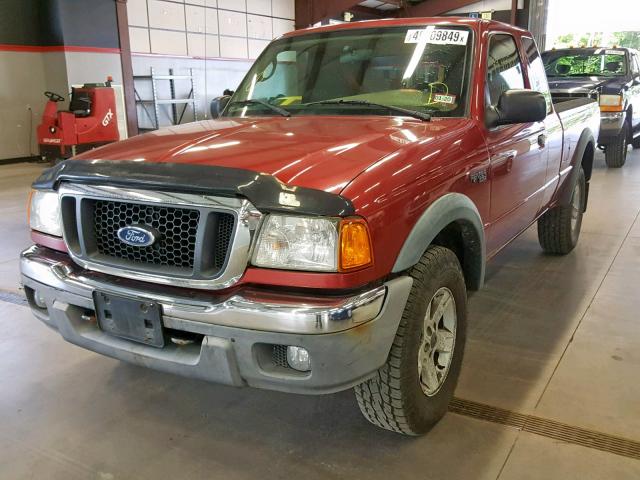1FTZR45E54PA54206 - 2004 FORD RANGER SUP RED photo 2