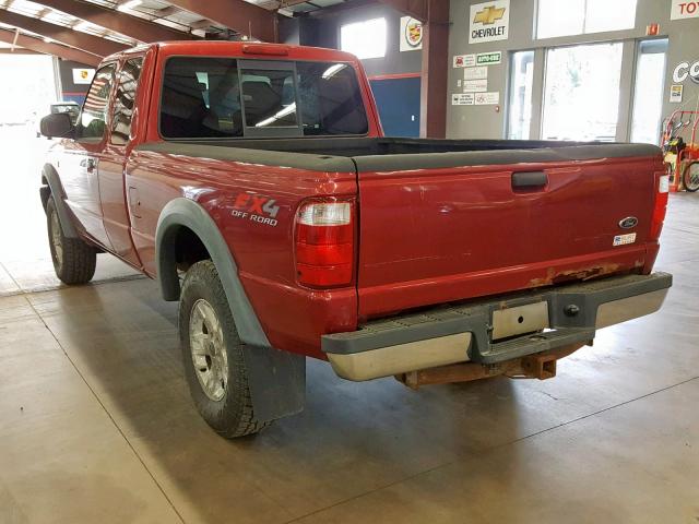 1FTZR45E54PA54206 - 2004 FORD RANGER SUP RED photo 3