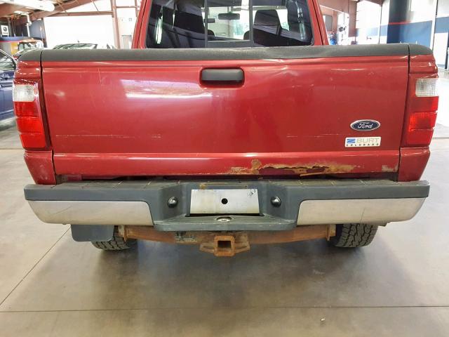 1FTZR45E54PA54206 - 2004 FORD RANGER SUP RED photo 9