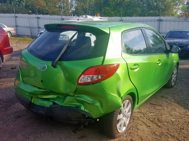 JM1DE1LY0D0156930 - 2013 MAZDA MAZDA2 GREEN photo 4