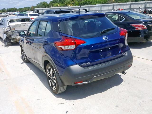 3N1CP5CU6KL479165 - 2019 NISSAN KICKS S BLUE photo 3