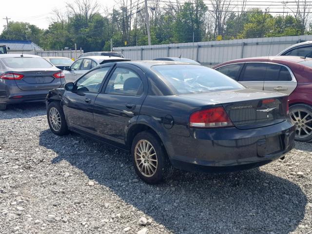 1C3EL46X45N581512 - 2005 CHRYSLER SEBRING BLACK photo 3