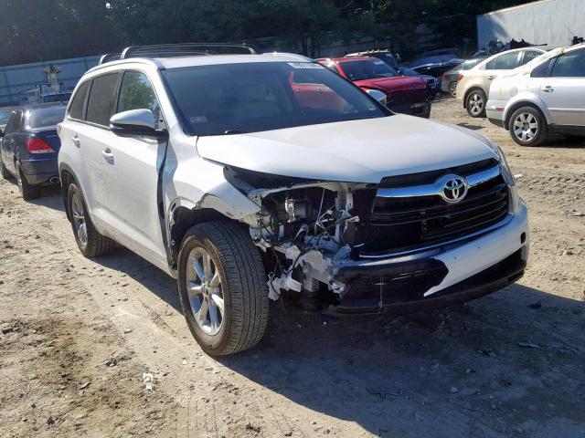 5TDJKRFH1FS149314 - 2015 TOYOTA HIGHLANDER WHITE photo 1