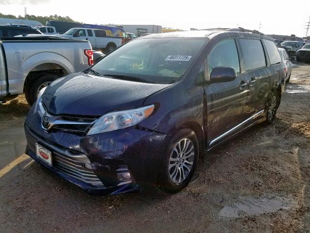 5TDYZ3DC4KS989533 - 2019 TOYOTA SIENNA LIM BLUE photo 2