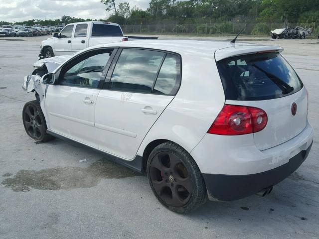 WVWGV71K77W271802 - 2007 VOLKSWAGEN NEW GTI WHITE photo 3