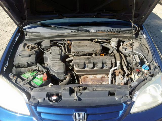 2HGES26702H558799 - 2002 HONDA CIVIC EX BLUE photo 7