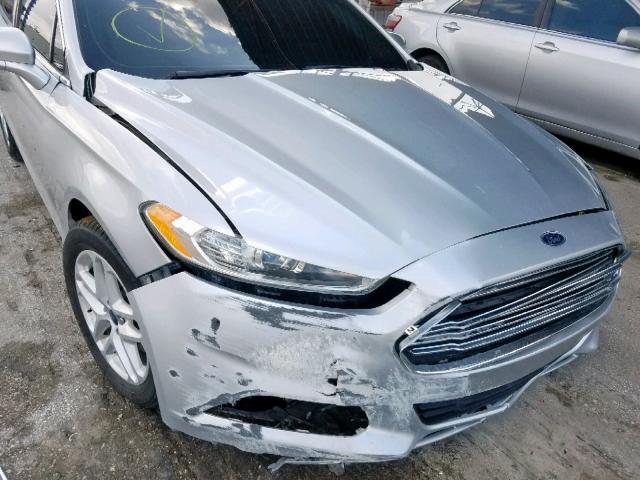 3FA6P0HD1GR389454 - 2016 FORD FUSION SE SILVER photo 9