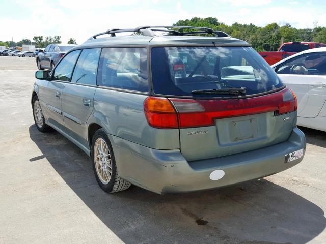 4S3BH625447304877 - 2004 SUBARU LEGACY L S GREEN photo 3