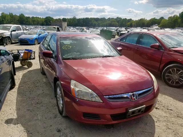 1HGCM56836A066087 - 2006 HONDA ACCORD EX RED photo 1