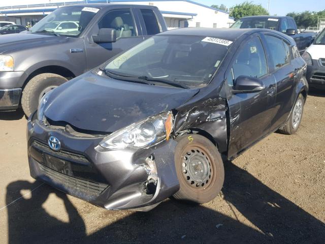 JTDKDTB38G1136130 - 2016 TOYOTA PRIUS C CHARCOAL photo 2