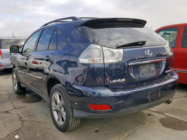 JTJGW31U772005479 - 2007 LEXUS RX 400H BLUE photo 3