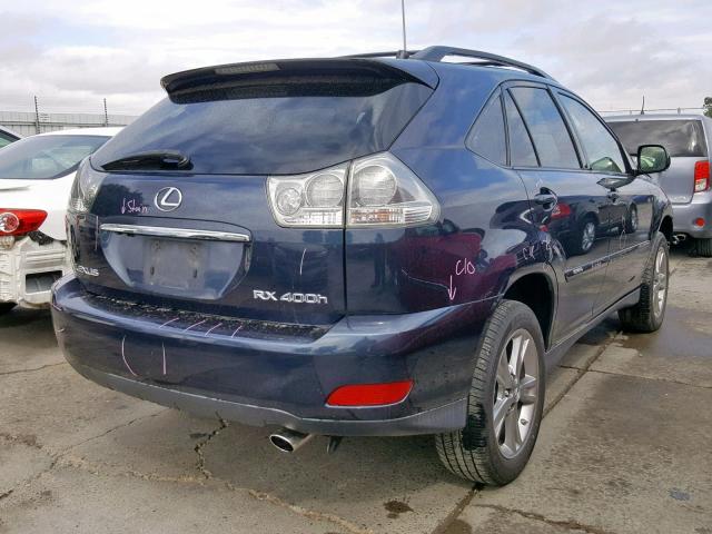 JTJGW31U772005479 - 2007 LEXUS RX 400H BLUE photo 4