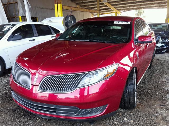 1LNHL9EK1DG612127 - 2013 LINCOLN MKS MAROON photo 2