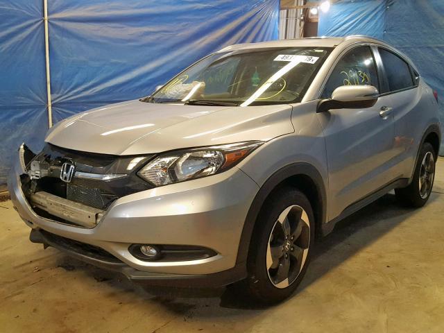 3CZRU6H73JM722359 - 2018 HONDA HR-V EXL SILVER photo 2