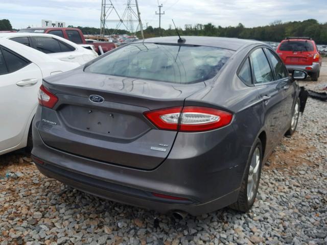 3FA6P0HR0DR292933 - 2013 FORD FUSION SE GRAY photo 4