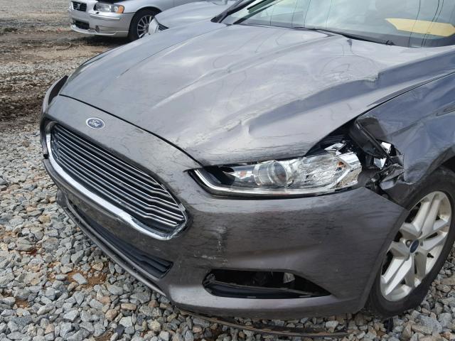 3FA6P0HR0DR292933 - 2013 FORD FUSION SE GRAY photo 9