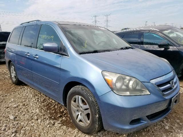 5FNRL38635B082887 - 2005 HONDA ODYSSEY EX BLUE photo 1