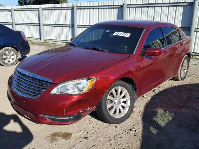 1C3BC1FG4BN511716 - 2011 CHRYSLER 200 TOURIN RED photo 2