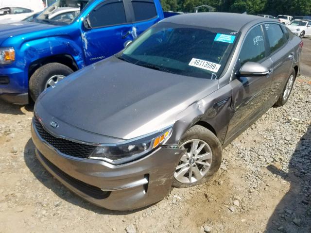 5XXGT4L30JG189476 - 2018 KIA OPTIMA LX GRAY photo 2