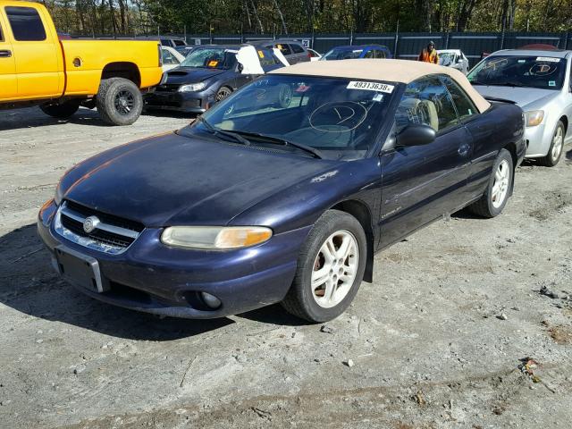 3C3EL55H6VT508397 - 1997 CHRYSLER SEBRING JX BLUE photo 2