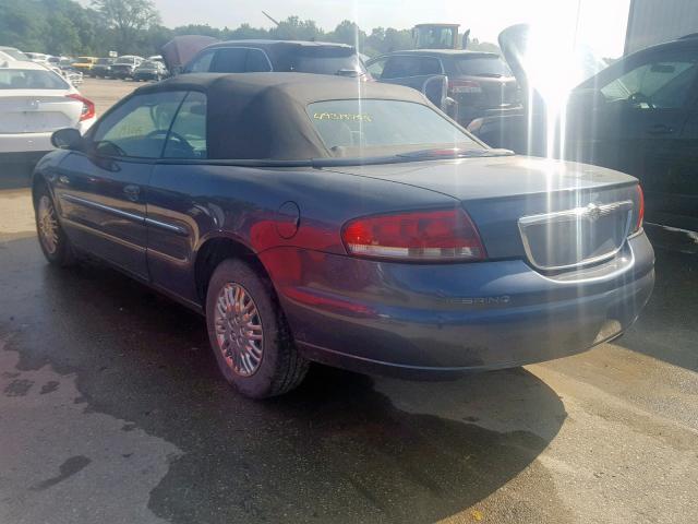 1C3EL45U61N728415 - 2001 CHRYSLER SEBRING LX BLUE photo 3