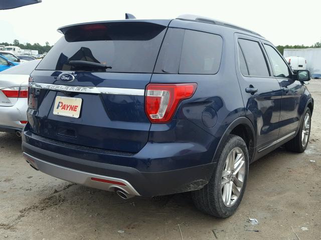 1FM5K7D86HGA87099 - 2017 FORD EXPLORER X BLUE photo 4