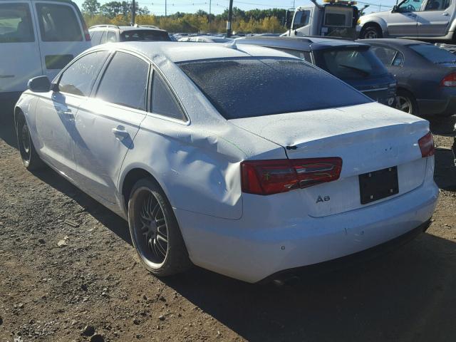 WAUGFAFC9EN100612 - 2014 AUDI A6 PREMIUM WHITE photo 3