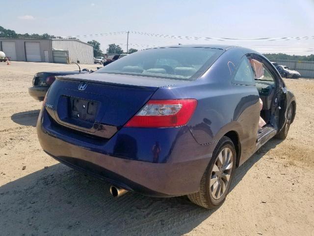 2HGFG12859H518517 - 2009 HONDA CIVIC EX BLUE photo 4