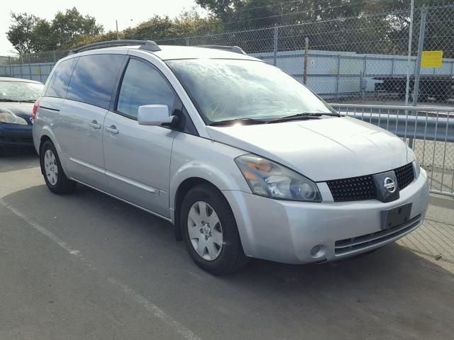 5N1BV28U25N107005 - 2005 NISSAN QUEST S SILVER photo 1