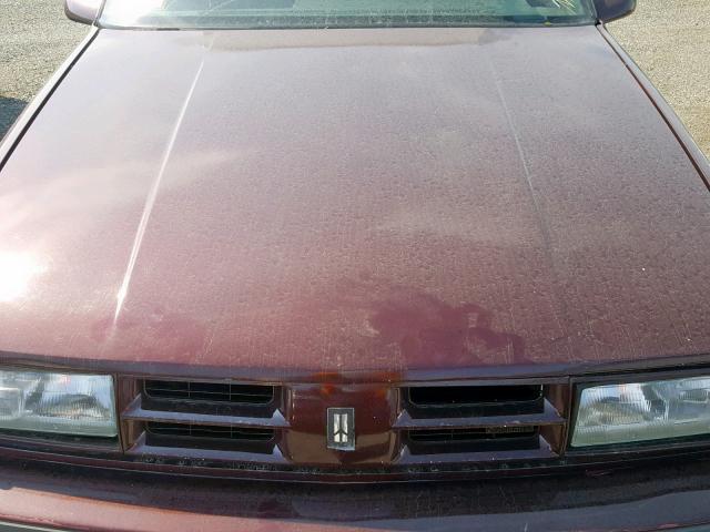 1G3CW54C8K1331340 - 1989 OLDSMOBILE 98 REGENCY MAROON photo 7