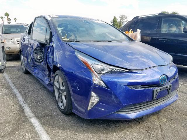 JTDKARFU9G3518511 - 2016 TOYOTA PRIUS BLUE photo 1