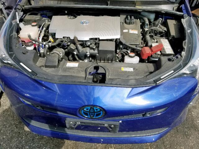 JTDKARFU9G3518511 - 2016 TOYOTA PRIUS BLUE photo 7