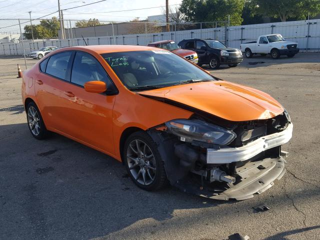 1C3CDFBB4ED702071 - 2014 DODGE DART SXT ORANGE photo 1