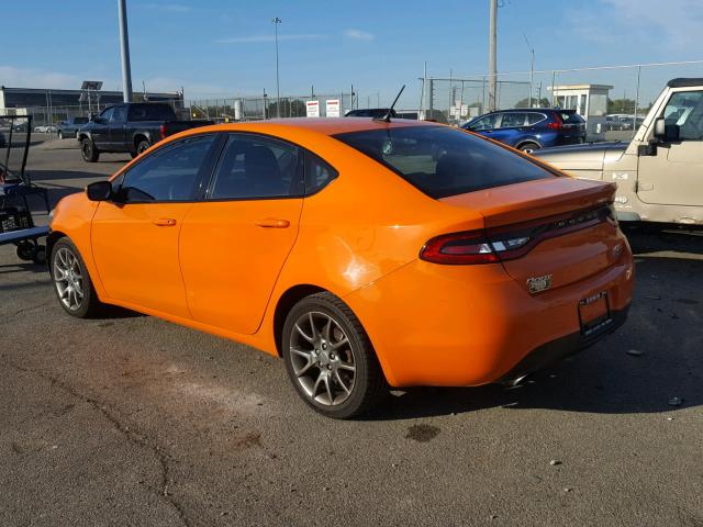 1C3CDFBB4ED702071 - 2014 DODGE DART SXT ORANGE photo 3