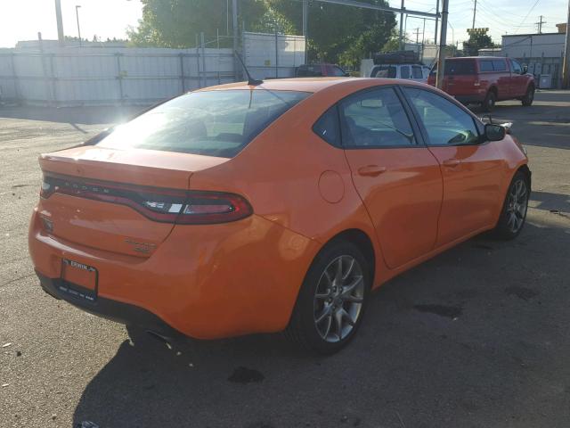 1C3CDFBB4ED702071 - 2014 DODGE DART SXT ORANGE photo 4