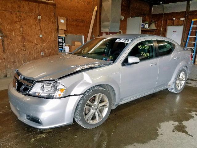 1B3BD1FG0BN586407 - 2011 DODGE AVENGER MA SILVER photo 2