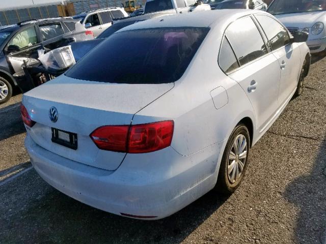 3VW2K7AJ7EM432797 - 2014 VOLKSWAGEN JETTA BASE Սպիտակ լուսանկար 4