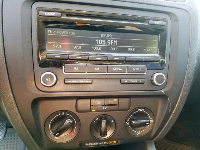 3VW2K7AJ7EM432797 - 2014 VOLKSWAGEN JETTA BASE Սպիտակ լուսանկար 9