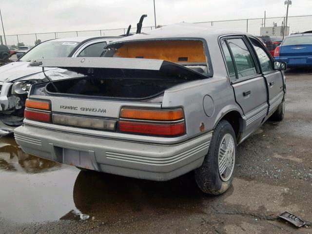 1G2NE54U7MC601481 - 1991 PONTIAC GRAND AM L GRAY photo 4