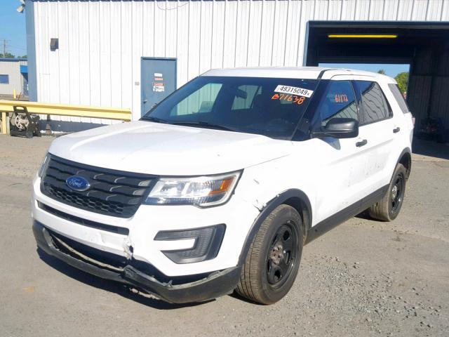 1FM5K8ARXHGB71638 - 2017 FORD EXPLORER P WHITE photo 2